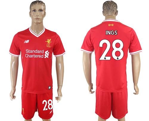 Liverpool #28 Ings Red Home Soccer Club Jersey